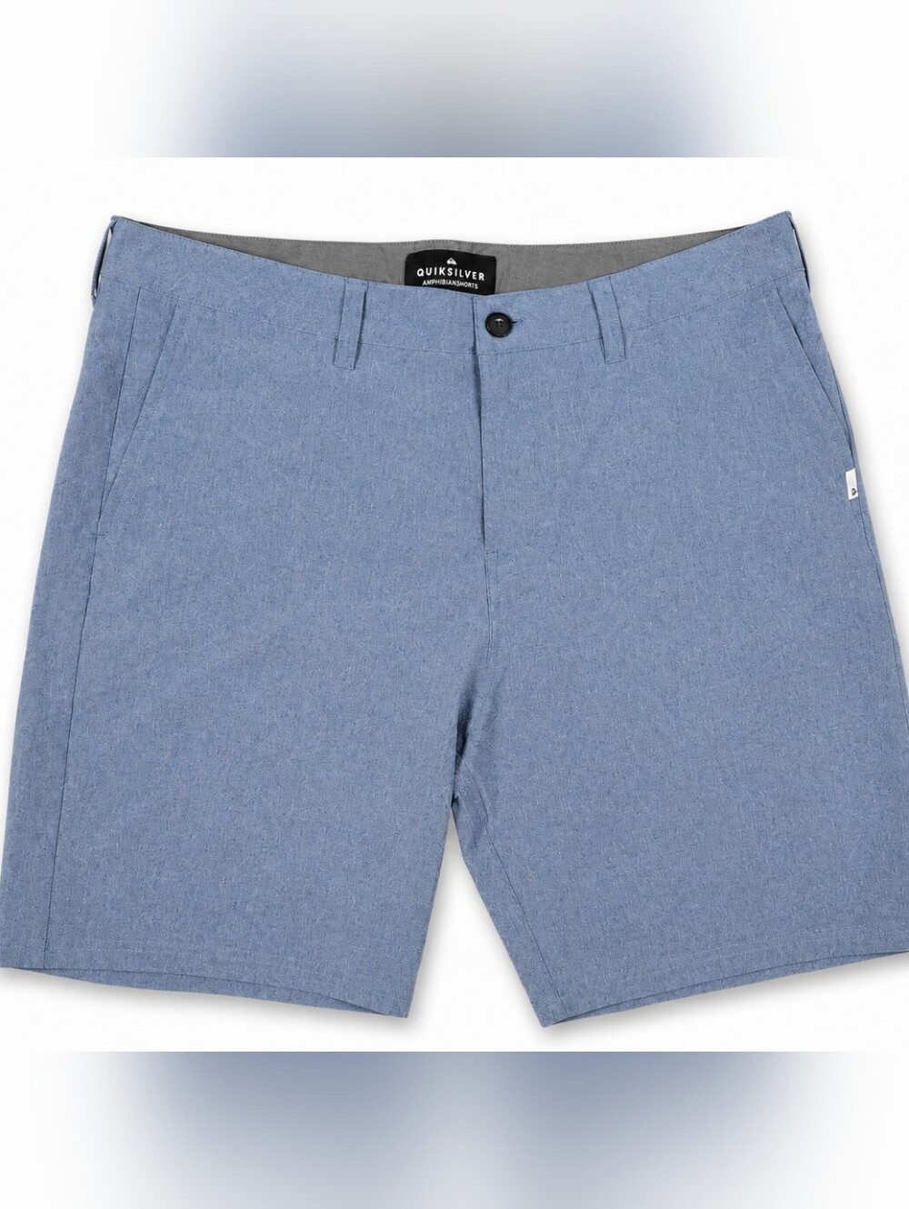 Quiksilver Shorts Mens 34 Blue Amphibian Chino Hybrid 4 Way Stretch Casual Golf